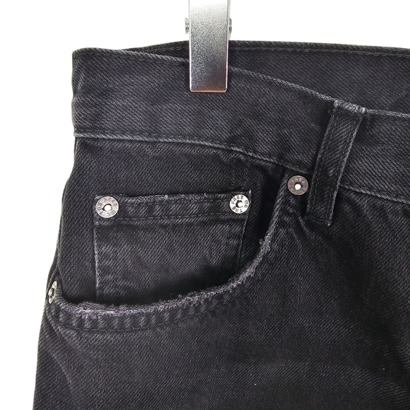 Free People Maggie Mid Rise Straight Leg Jeans in Black NWT - Picture 10 of 11